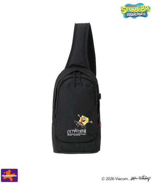 Manhattan Portage(マンハッタンポーテージ)の「LITTLE ITALY CROSSBODY BAG CORDURA RIPSTOP POLYESTER / SPONGE BOB(ボディバッグ/ウエストポーチ・メンズ・ブラック・SMALL)」の2枚目の写真