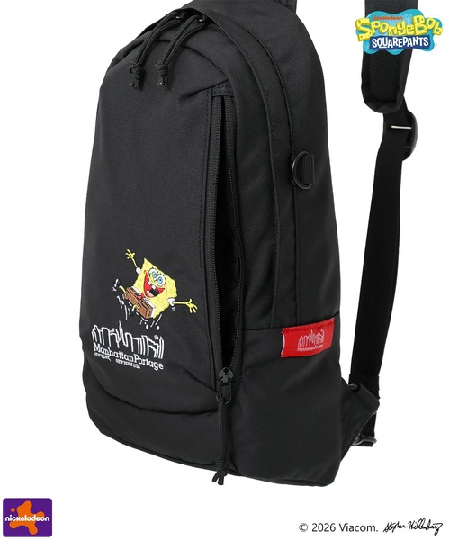 Manhattan Portage(マンハッタンポーテージ)の「LITTLE ITALY CROSSBODY BAG CORDURA RIPSTOP POLYESTER / SPONGE BOB(ボディバッグ/ウエストポーチ・メンズ・ブラック・SMALL)」の7枚目の写真