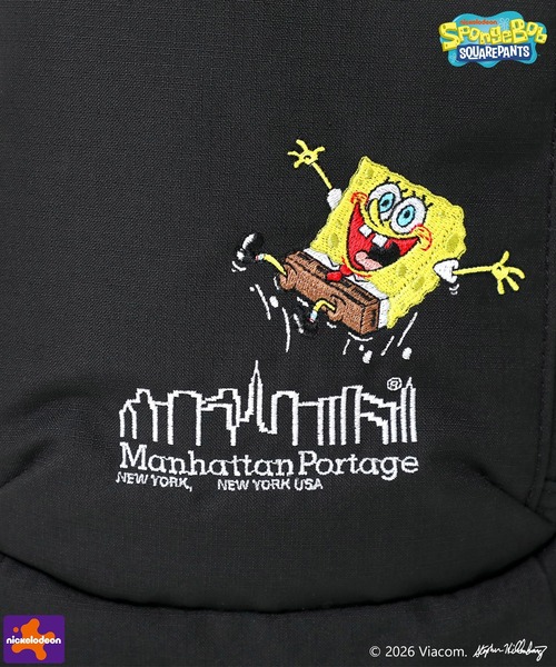 Manhattan Portage(マンハッタンポーテージ)の「LITTLE ITALY CROSSBODY BAG CORDURA RIPSTOP POLYESTER / SPONGE BOB(ボディバッグ/ウエストポーチ・メンズ・ブラック・SMALL)」の9枚目の写真