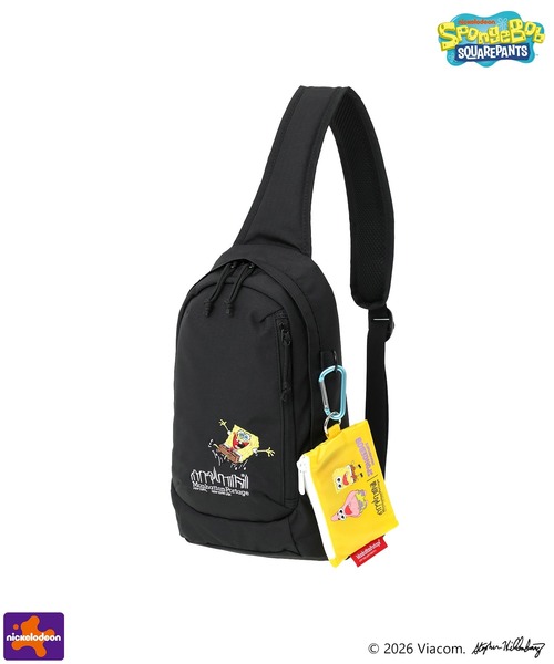 Manhattan Portage(マンハッタンポーテージ)の「LITTLE ITALY CROSSBODY BAG CORDURA RIPSTOP POLYESTER / SPONGE BOB(ボディバッグ/ウエストポーチ・メンズ・ブラック・SMALL)」の11枚目の写真