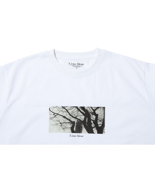 MOMENTUM(モメンタム)の「【L'eau bleue】Cotton Silky Touch Jersey Printed Big T-Shirt(Tシャツ/カットソー・メンズ・ホワイト/ブラック・LARGE/MEDIUM)」の5枚目の写真