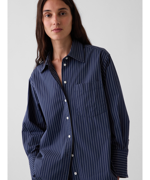 GAP(ギャップ)の「オーガニック コットンポプリン ビッグシャツ(シャツ/ブラウス・レディース・ピンク系その他/ブルー/ダークブルー・XXS/L/M/S/XS)」の11枚目の写真