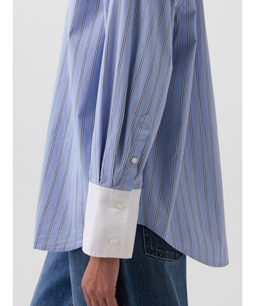 GAP(ギャップ)の「オーガニック コットンポプリン ビッグシャツ(シャツ/ブラウス・レディース・ピンク系その他/ブルー/ダークブルー・XXS/L/M/S/XS)」の12枚目の写真
