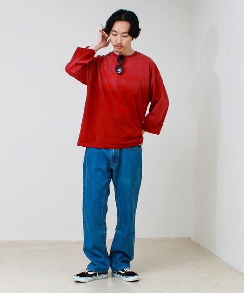 GLOSTER(グロスター)の「GOODNESS フェード フットボール 七分袖 Tシャツ(Tシャツ/カットソー・メンズ・レッド/チャコールグレー・S/M/L)」の18枚目の写真