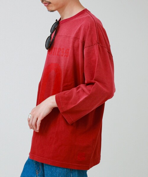 GLOSTER(グロスター)の「GOODNESS フェード フットボール 七分袖 Tシャツ(Tシャツ/カットソー・メンズ・レッド/チャコールグレー・S/M/L)」の22枚目の写真