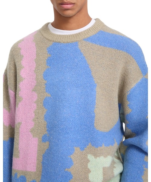 VOLCOM（ボルコム）の「VOLCOM メンズ FA CARRAU SWEATER セーター 【2026年秋冬モデル】/ボルコムニット（ニット/セーター・メンズ・マルチ・MEDIUM/LARGE）」の4枚目の写真