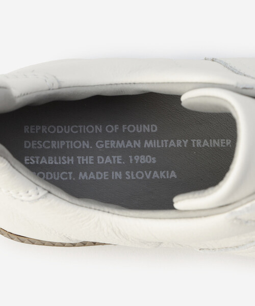 REPRODUCTION OF FOUND(リプロダクションオブファウンド)の「REPRODUCTION OF FOUND | 〈別注〉GERMAN MILITARY TRAINER MEN(スニーカー・メンズ・ホワイト・41/42/43)」の8枚目の写真