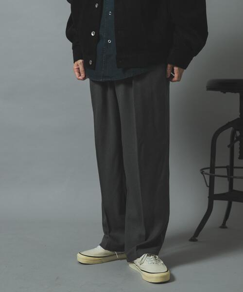 ITEMS URBANRESEARCH(アイテムズ アーバンリサーチ)の「ウールタッチツイードクリーンイージースラックス(その他パンツ・メンズ・オリーブ/ブラック/グレー・MEDIUM/LARGE)」の2枚目の写真