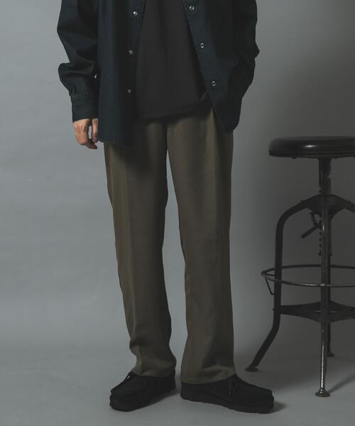 ITEMS URBANRESEARCH(アイテムズ アーバンリサーチ)の「ウールタッチツイードクリーンイージースラックス(その他パンツ・メンズ・オリーブ/ブラック/グレー・MEDIUM/LARGE)」の3枚目の写真