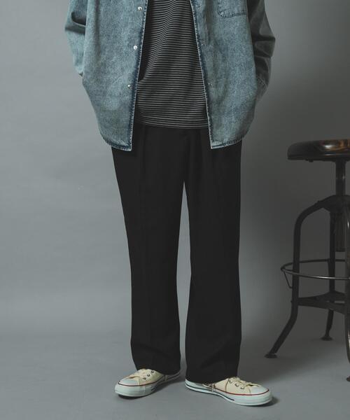 ITEMS URBANRESEARCH(アイテムズ アーバンリサーチ)の「ウールタッチツイードクリーンイージースラックス(その他パンツ・メンズ・オリーブ/ブラック/グレー・MEDIUM/LARGE)」の1枚目の写真