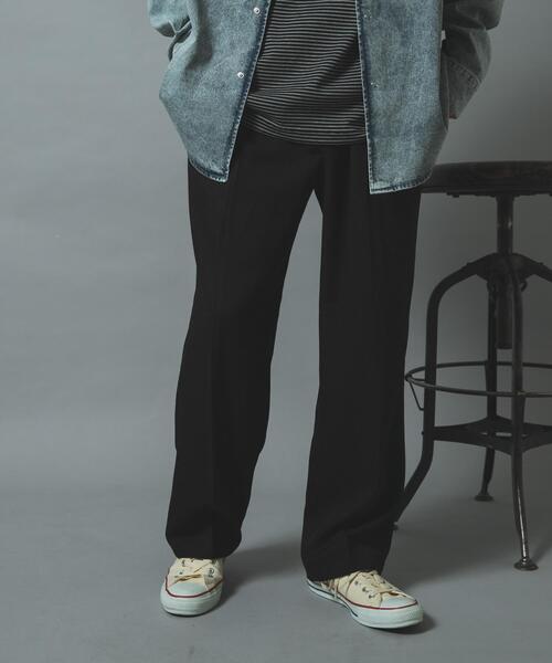 ITEMS URBANRESEARCH(アイテムズ アーバンリサーチ)の「ウールタッチツイードクリーンイージースラックス(その他パンツ・メンズ・オリーブ/ブラック/グレー・MEDIUM/LARGE)」の4枚目の写真