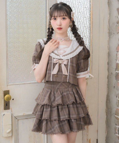 ROJITA(ロジータ)の「セーラーセットアップ(セットアップ・レディース・ブラウン/グレー/ピンク・FREE)」の1枚目の写真