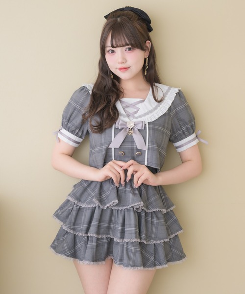 ROJITA(ロジータ)の「セーラーセットアップ(セットアップ・レディース・ブラウン/グレー/ピンク・FREE)」の2枚目の写真