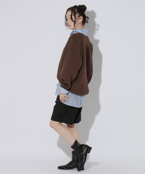 LAKOLE(ラコレ)の「スウェットライクラグランニットプルオーバー / 747679(ニット/セーター・レディース・ブラウン/ライトブルー/ボルドー/オートミール/チャコール・FREE)」の19枚目の写真