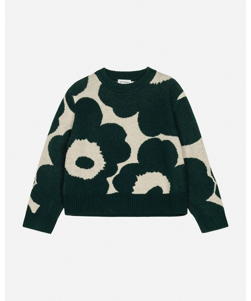 marimekko(マリメッコ)の「Virtaus Unikko / Pullover(ニット/セーター・レディース・ダークグリーン・XX-SMALL/X-SMALL/SMALL/MEDIUM/LARGE)」の5枚目の写真