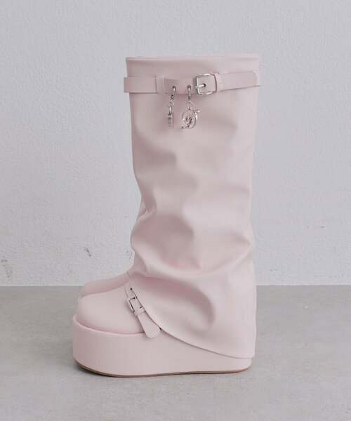 OLIVE des OLIVE(オリーブデオリーブ)の「【インフルエンサー企画】miko charm cover boots(ブーツ・レディース・ピンク/ブラック・LARGE/MEDIUM/SMALL)」の13枚目の写真