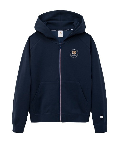 le coq sportif(ルコックスポルティフ)の「ルコックスポルティフ le coq sportif PJコラボ防風スウェットジャケット(パーカー・レディース・グリーン/ネイビー/ホワイト・M/L)」の3枚目の写真