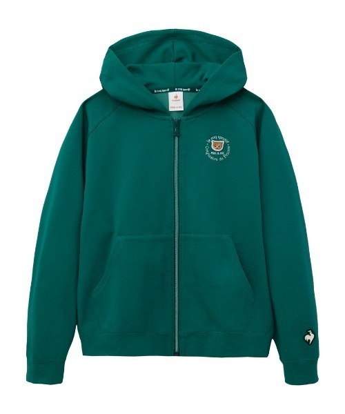 le coq sportif(ルコックスポルティフ)の「ルコックスポルティフ le coq sportif PJコラボ防風スウェットジャケット(パーカー・レディース・グリーン/ネイビー/ホワイト・M/L)」の1枚目の写真