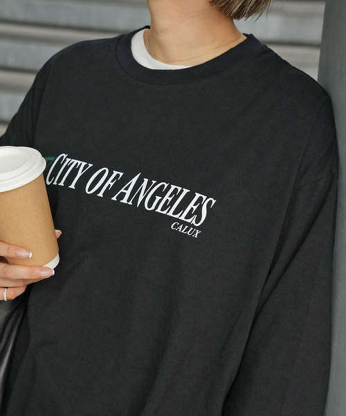 CALUX(キャラクス)の「【CALUX/キャラクス】RIB LOGO ロングスリーブ Tシャツ(Tシャツ/カットソー・レディース・チャコールグレー/ブラック・FREE)」の22枚目の写真