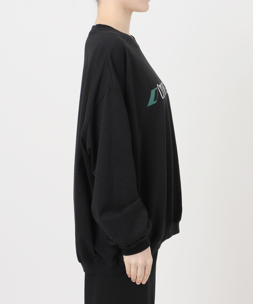 CALUX(キャラクス)の「【CALUX/キャラクス】RIB LOGO ロングスリーブ Tシャツ(Tシャツ/カットソー・レディース・チャコールグレー/ブラック・FREE)」の13枚目の写真