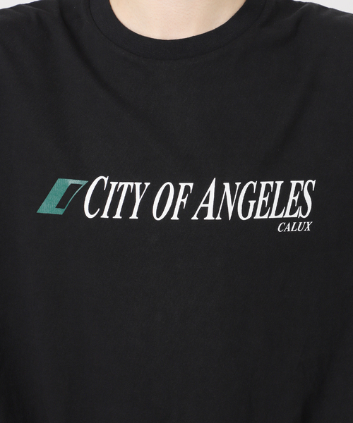 CALUX(キャラクス)の「【CALUX/キャラクス】RIB LOGO ロングスリーブ Tシャツ(Tシャツ/カットソー・レディース・チャコールグレー/ブラック・FREE)」の9枚目の写真