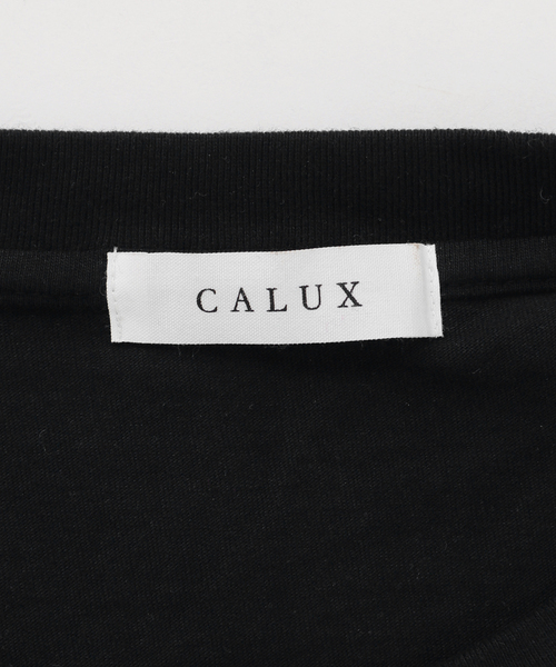 CALUX(キャラクス)の「【CALUX/キャラクス】RIB LOGO ロングスリーブ Tシャツ(Tシャツ/カットソー・レディース・チャコールグレー/ブラック・FREE)」の5枚目の写真