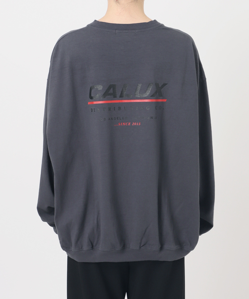 CALUX(キャラクス)の「【CALUX/キャラクス】RIB LOGO ロングスリーブ Tシャツ(Tシャツ/カットソー・レディース・チャコールグレー/ブラック・FREE)」の8枚目の写真