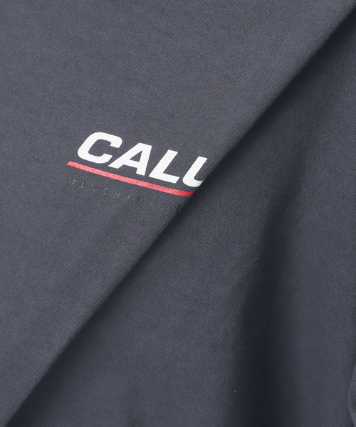 CALUX(キャラクス)の「【CALUX/キャラクス】RIB LOGO ロングスリーブ Tシャツ(Tシャツ/カットソー・レディース・チャコールグレー/ブラック・FREE)」の4枚目の写真