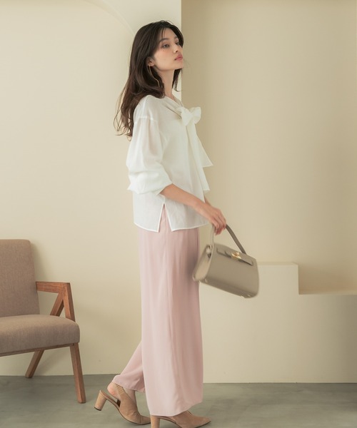 URBAN RESEARCH ROSSO WOMEN(アーバンリサーチ ロッソ)の「2タックイージーワイドパンツ(その他パンツ・レディース・ブラック/モカ/ピンク/アイボリー・TALL/36/38)」の19枚目の写真
