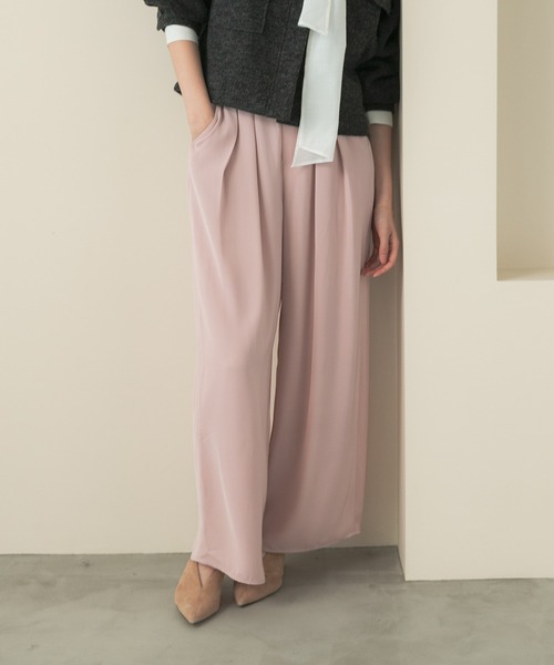 URBAN RESEARCH ROSSO WOMEN(アーバンリサーチ ロッソ)の「2タックイージーワイドパンツ(その他パンツ・レディース・ブラック/モカ/ピンク/アイボリー・TALL/36/38)」の20枚目の写真