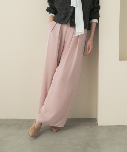 URBAN RESEARCH ROSSO WOMEN(アーバンリサーチ ロッソ)の「2タックイージーワイドパンツ(その他パンツ・レディース・ブラック/モカ/ピンク/アイボリー・TALL/36/38)」の21枚目の写真
