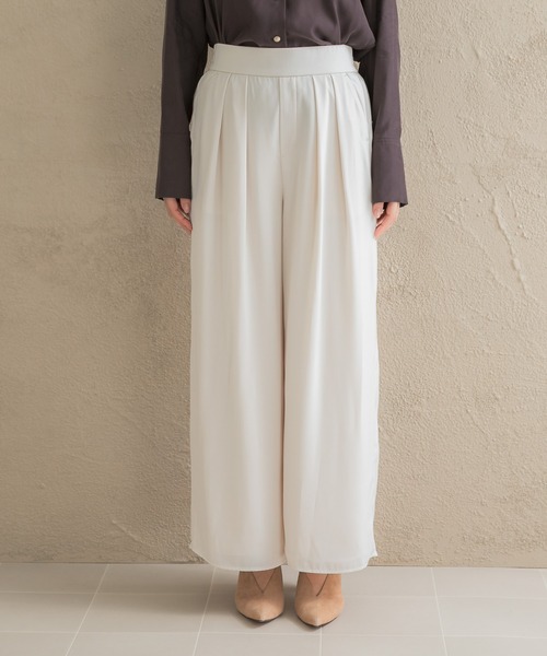 URBAN RESEARCH ROSSO WOMEN(アーバンリサーチ ロッソ)の「2タックイージーワイドパンツ(その他パンツ・レディース・ブラック/モカ/ピンク/アイボリー・TALL/36/38)」の22枚目の写真