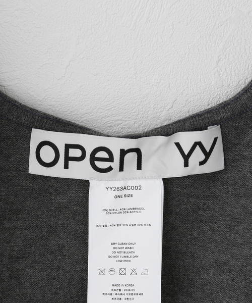 OPEN Yy(オープンワイワイ)の「Geek Office / ギークオフィス OPEN YY Knitted HOODIE SLEEVE LAYER(ニット/セーター・レディース・ブラック・FREE)」の2枚目の写真