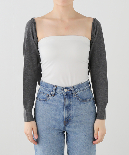 OPEN Yy(オープンワイワイ)の「Geek Office / ギークオフィス OPEN YY Knitted HOODIE SLEEVE LAYER(ニット/セーター・レディース・ブラック・FREE)」の10枚目の写真