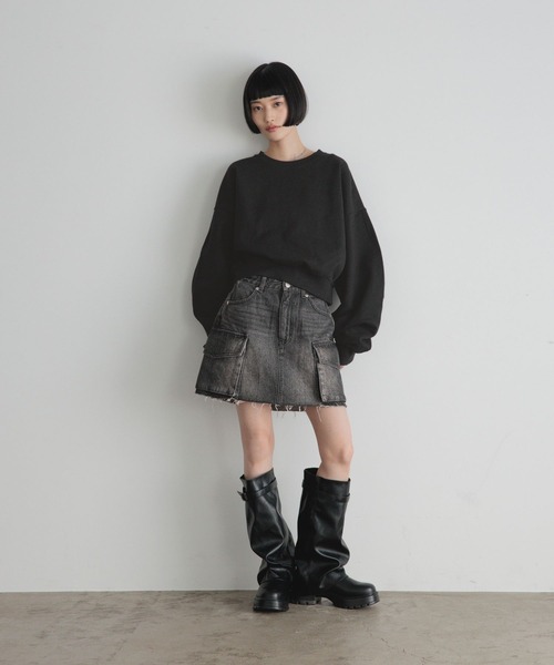 LOWRYS FARM(ローリーズファーム)の「コンパクトウラケプルオーバー 1079681(スウェット・レディース・グレー/ホワイト/ブラック・FREE)」の18枚目の写真
