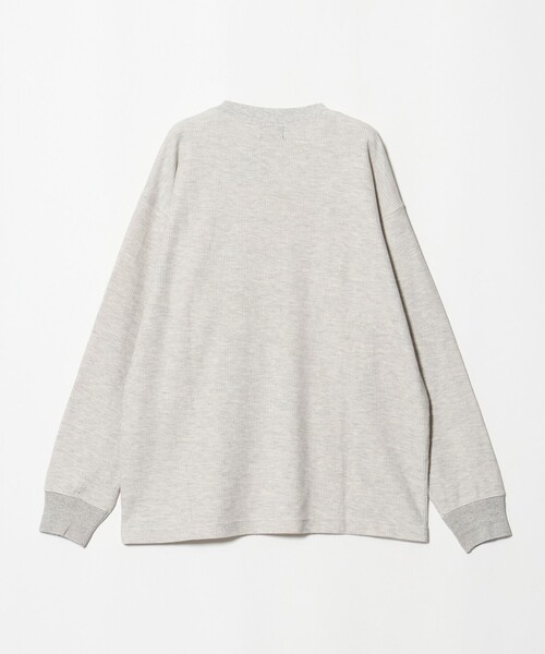 green label relaxing(グリーンレーベルリラクシング)の「ワッフル クルーネック 長袖 Tシャツ カットソー(Tシャツ/カットソー・メンズ・モカ/ブラック/ダークグリーン/グレー系・S/L/M/XL)」の13枚目の写真