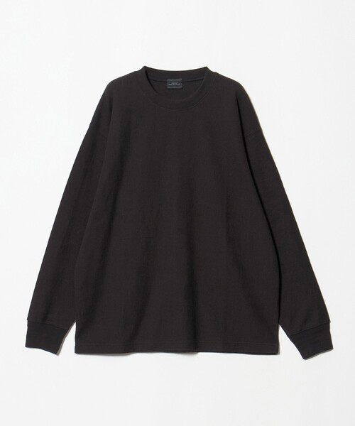 green label relaxing(グリーンレーベルリラクシング)の「ワッフル クルーネック 長袖 Tシャツ カットソー(Tシャツ/カットソー・メンズ・モカ/ブラック/ダークグリーン/グレー系・S/L/M/XL)」の22枚目の写真