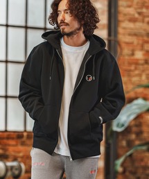 mpa4260- USA Cotton Barcode Patch Zip Hoodie フルジップパーカー(F26F250)