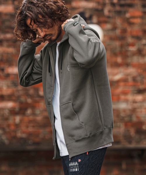 felkod(フィルコッド)の「mpa4260- USA Cotton Barcode Patch Zip Hoodie フルジップパーカー(F26F250)(パーカー・メンズ・チャコール/ホワイト/ブラック・M/S/XL/L)」の4枚目の写真
