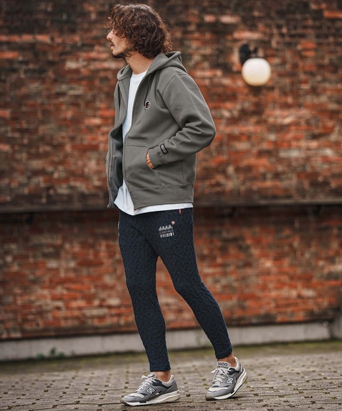 felkod(フィルコッド)の「mpa4260- USA Cotton Barcode Patch Zip Hoodie フルジップパーカー(F26F250)(パーカー・メンズ・チャコール/ホワイト/ブラック・M/S/XL/L)」の7枚目の写真