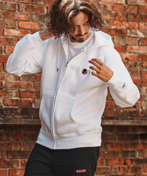 felkod(フィルコッド)の「mpa4260- USA Cotton Barcode Patch Zip Hoodie フルジップパーカー(F26F250)(パーカー・メンズ・チャコール/ホワイト/ブラック・M/S/XL/L)」の8枚目の写真