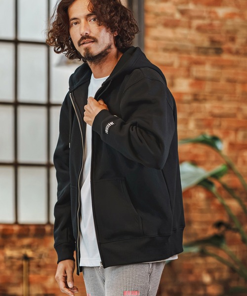 felkod(フィルコッド)の「mpa4260- USA Cotton Barcode Patch Zip Hoodie フルジップパーカー(F26F250)(パーカー・メンズ・チャコール/ホワイト/ブラック・M/S/XL/L)」の12枚目の写真