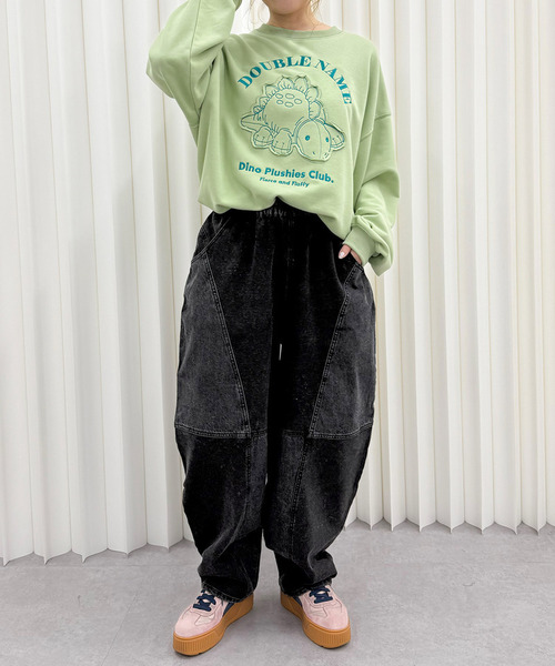 DOUBLE NAME(ダブルネーム)の「ケミカルスウェットボールパンツ(デニムパンツ・レディース・ブルー/ブラック系その他・FREE)」の11枚目の写真