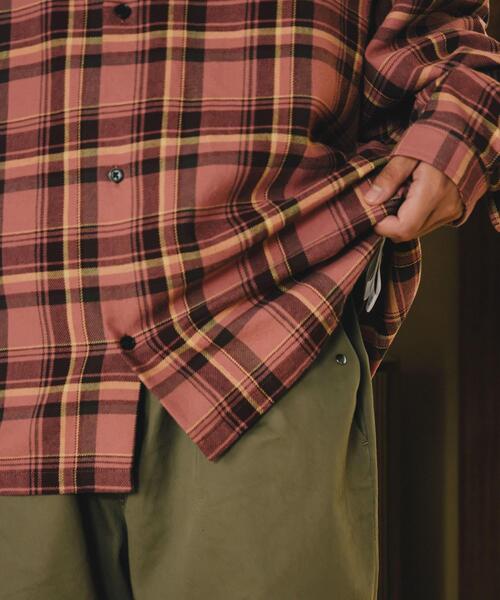 Wide Dad（ワイドダッド）の「Wide Dad　DAD HEAVY CHECK SHIRT（シャツ/ブラウス・メンズ・ピンク・1）」の3枚目の写真