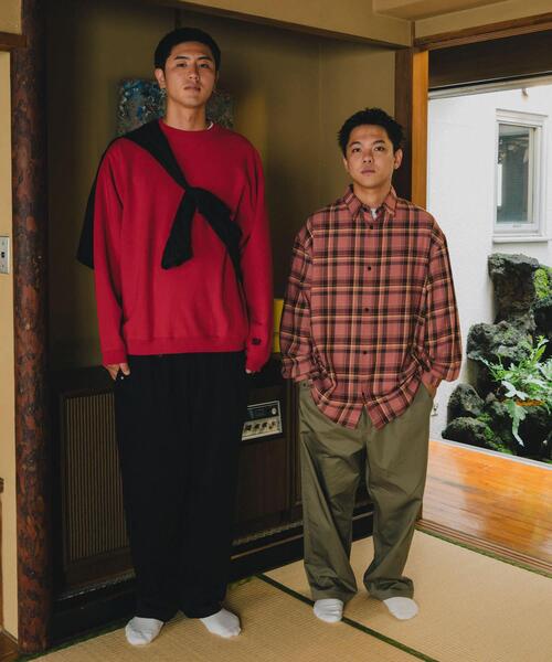 Wide Dad（ワイドダッド）の「Wide Dad　DAD HEAVY CHECK SHIRT（シャツ/ブラウス・メンズ・ピンク・1）」の5枚目の写真