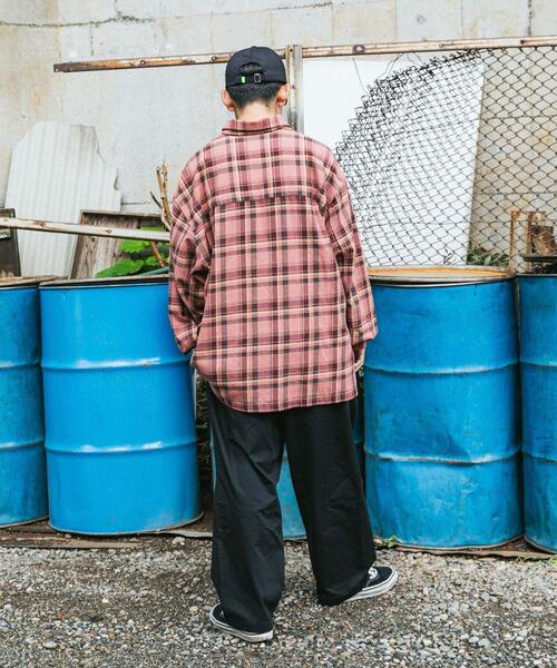 Wide Dad（ワイドダッド）の「Wide Dad　DAD HEAVY CHECK SHIRT（シャツ/ブラウス・メンズ・ピンク・1）」の12枚目の写真