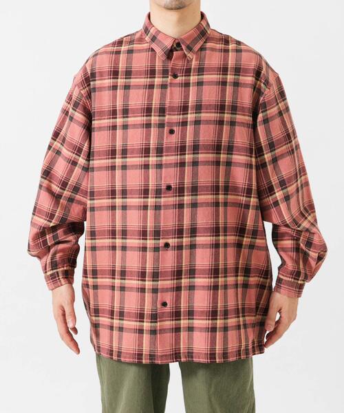 Wide Dad（ワイドダッド）の「Wide Dad　DAD HEAVY CHECK SHIRT（シャツ/ブラウス・メンズ・ピンク・1）」の13枚目の写真