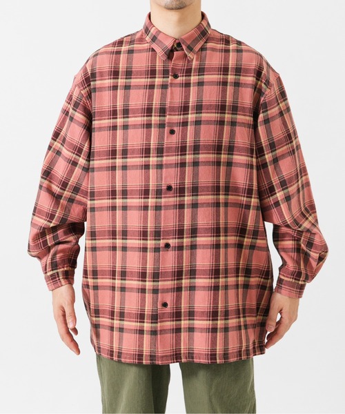 Wide Dad（ワイドダッド）の「Wide Dad　DAD HEAVY CHECK SHIRT（シャツ/ブラウス・メンズ・ピンク・1）」の9枚目の写真