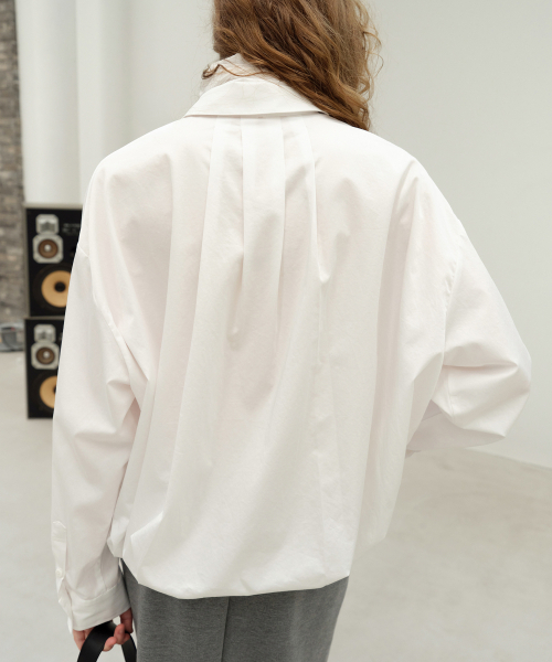 LEVAR(レバー)の「Balloon Hem Scarf Shirt - Off White(シャツ/ブラウス・レディース・その他・FREE)」の2枚目の写真