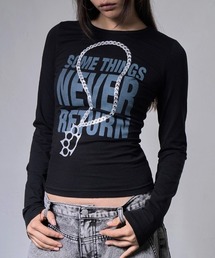 A'GEM/9 × .kom 『FANCY CLUB/ファンシークラブ』 KNUCKLE CHAIN LONG SLEEVE/ナックルチェーンロングスリーブカットソー